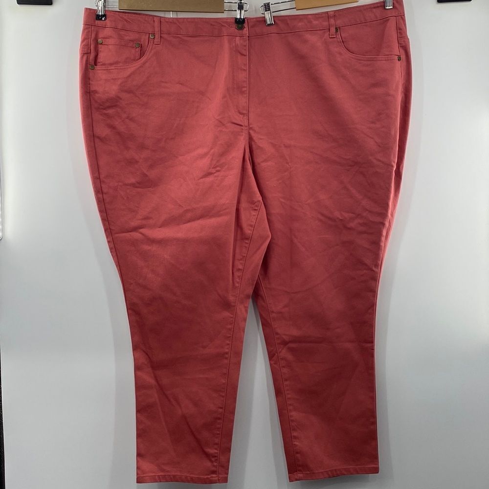 3For$20 Woman Within Pants Blush Pink Tapered Capris  size 34W